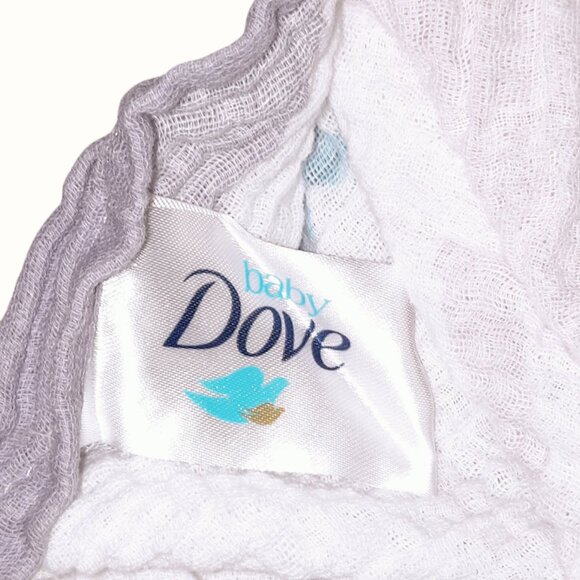 Baby Dove Purple Clouds Stars Moon Muslin Swaddle Lovey Blanket 30" X 30" - Picture 3 of 3